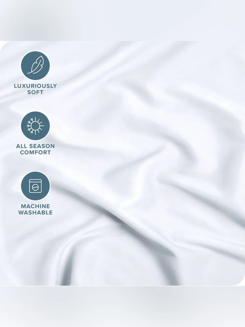 Bare Home Queen Premium Microfiber White Fitted Sheet